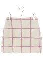 スリーワンフィリップリム 3.1 Phillip Lim サイズ:0 F214-3888GNP 素材切替チェックスカート(ホワイト×ピンク)【101052】【BS99】【レディース】【中古】bb326#rinkan*B