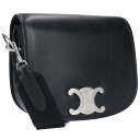 セリーヌ CELINE 24AW スモール ブザス ストラップ トリオンフ カーフレザーショルダーバッグ(ブラック×シルバー)【022142】【SB01】【小...