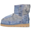 アクネストゥディオズ ACNE STUDIOS サイズ:40 24AW FNMNSHOE000296 デニムパッチワークアンクルブーツ(インディゴ)【02214...