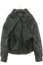バレンシアガ BALENCIAGA サイズ:XS 790239 TQS08 オフショルダーレザージャケット(ブラック)【322142】【SB01】【メンズ】【中...