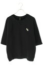 クロムハーツ Chrome Hearts サイズ:L SLO RIDE CH刺繍スウェットTシャツ(ブラック×ホワイト)【423052】【FK04】【メンズ】【...