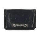 クロムハーツ Chrome Hearts CARD CASE グロメット付きレザーカードケース(ブラック×シルバー)【622142】【SJ02】【小物】【中古...