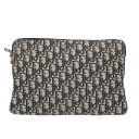 ディオール DIOR 20BCA13SE オブリーク総柄クラッチバッグ(ネイビー×グレー調)【211052】【BS55】【小物】【中古】bb429#rinka...