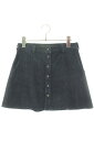 クロムハーツ Chrome Hearts サイズ:M クロスボールボタン デニムスカート(インディゴ×シルバー)【801052】【SS07】【レディース】【中古】bb87#rinkan*B