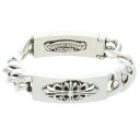 クロムハーツ Chrome Hearts ID DBL FLRL DGGR ダブルIDフローラルダガー シルバーブレスレット(シルバー 139.18g)【01...