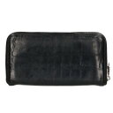 クロムハーツ Chrome Hearts REC F ZIP ALLIGATOR アリゲーター ラウンドジップアリゲーターレザー財布(ブラック×シルバー)【5...