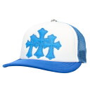 クロムハーツ Chrome Hearts サイズ:ONE SIZE TRUCKER CAP レザーパッチトラッカー セメタリーレザーパッチクロスボール付メッシュ...