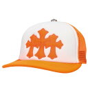 クロムハーツ Chrome Hearts サイズ:ONE SIZE TRUCKER CAP レザーパッチトラッカー セメタリーレザーパッチクロスボール付メッシュ...