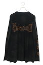 バレンシアガ BALENCIAGA サイズ:1 739783 TOVE1 デストロイ加工ヘビーメタル長袖カットソー(ブラック)【801052】【OM10】【メン...