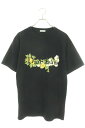 ディオール DIOR ×デニムティアーズ DENIM TEARS サイズ:M 23AW 393J696I0849 ロゴエンブロイダリーTシャツ(ブラック)【405052】【SS13】【メンズ】【中古】bb30#rinkan*B