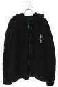 クロムハーツ Chrome Hearts サイズ:XXL SWTSHRT HD ZIP プリントジップアップパーカー(ブラック×シルバー)【601052】【GZ...