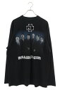 バレンシアガ BALENCIAGA サイズ:XXS 651796 TLV51 世界200点限定 ラムシュタインプリントヴィンテージボクシー長袖カットソー(ブラッ...