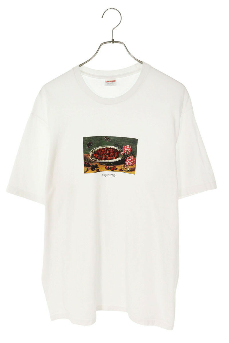 シュプリーム SUPREME サイズ:L 23SS Strawberries Tee ストロベリープリントTシャツ(ホワイト)【906052】【BS55】【メンズ】【中古】[less]bb378#rinkan*B