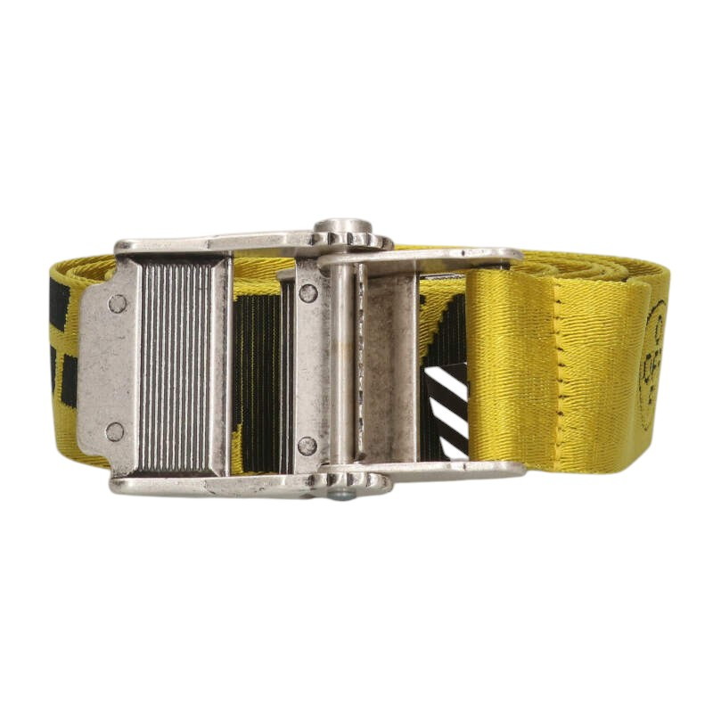 オフホワイト OFF-WHITE サイズ:ONE SIZE INDUSTRIAL BELT インダストリアルロゴベルト(イエロー g)【102052】【BS99】【小物】【中古】bb378#rinkan*B