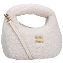 ミュウミュウ miumiu 5BC125 ストラップ付シアリングハンドバッグ(ホワイト)【011052】【FK04】【小物】【中古】bb429#rinkan*...