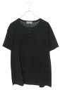 ヨウジヤマモトプールオム YOHJI YAMAMOTO POUR HOMME サイズ:3 HG-T38-087 ヘンリーネックTシャツ(ブラック)【611052...