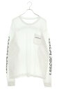クロムハーツ Chrome Hearts サイズ:XL CH L S 1 袖ロゴプリント長袖カットソー(ホワイト)【411052】【SS07】【メンズ】【中古】bb134#rinkan*B