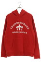 クロムハーツ Chrome Hearts サイズ:L SAILIN ON HD PLVR セメタリークロス刺繍プルオーバーパーカー(レッド)【411052】【S...