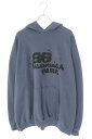 バレンシアガ BALENCIAGA サイズ:XXS 620973 TNV01 パーカー(ネイビー)【811052】【OM10】【メンズ】【中古】bb209#rinkan*A(4)