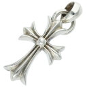 クロムハーツ Chrome Hearts CH CRS SML W BALE スモールCHクロスベイル Wベイル シルバーネックレストップ(シルバー)【121052】【NO05】【小物】【中古】bb209#rinkan*B(4)
