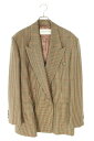 ドリスヴァンノッテン DRIES VAN NOTEN サイズ:M 24AW ピークドラペル千鳥柄テーラードジャケット(ブラウン)【127052】【BS99】【メンズ】【中古】bb33#rinkan*A