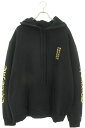 クロムハーツ Chrome Hearts サイズ:XXL SWTSHRT HD PLVR プルオーバー オンライン限定ホースシューバックグリッタープリントパーカー(ブラック×イエロー)【609052】【GZ11】【メンズ】【中古】bb295#rinkan*B