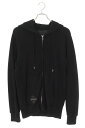 クロムハーツ Chrome Hearts サイズ:S SWTSHRT HD ZIP CHプラスパッチ スクロールラベル ジップアップパーカー(ブラック×シルバー)【609052】【GZ11】【メンズ】【中古】bb412#rinkan*B
