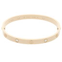 カルティエ Cartier サイズ:18 新型LOVE BRACELET 4P DIAMONDS 18KPG 4Pダイヤラブブレスレット(ピンクゴールド×クリア...
