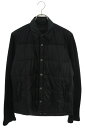 クロムハーツ Chrome Hearts サイズ:M クロスボールボタンナイロンカシミヤ袖切替ブルゾン(ブラック×シルバー)【121052】【SS13】【メンズ...