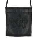クロムハーツ Chrome Hearts SQ PKT 3CEME CRS スクエアポケット 3クロスパッチレザーショルダーバッグ(ブラック)【221052】...