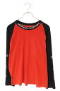クロムハーツ Chrome Hearts サイズ:XL CH L S 1 ラグランスリーブネックロゴ長袖カットソー(ブラック×レッド)【421052】【NO05】【メンズ】【中古】bb428#rinkan*B