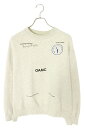 オーエーエムシー OAMC サイズ:M OAMN703082 フロントプリントスウェット(ライトグレー)【031052】【BS99】【メンズ】【中古】bb82#...