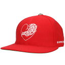 クロムハーツ Chrome Hearts サイズ:7.5 FITTED WOOL ACRYLIC SERGE ハートロゴ刺繍クロスボールベースボール帽子(レッド...