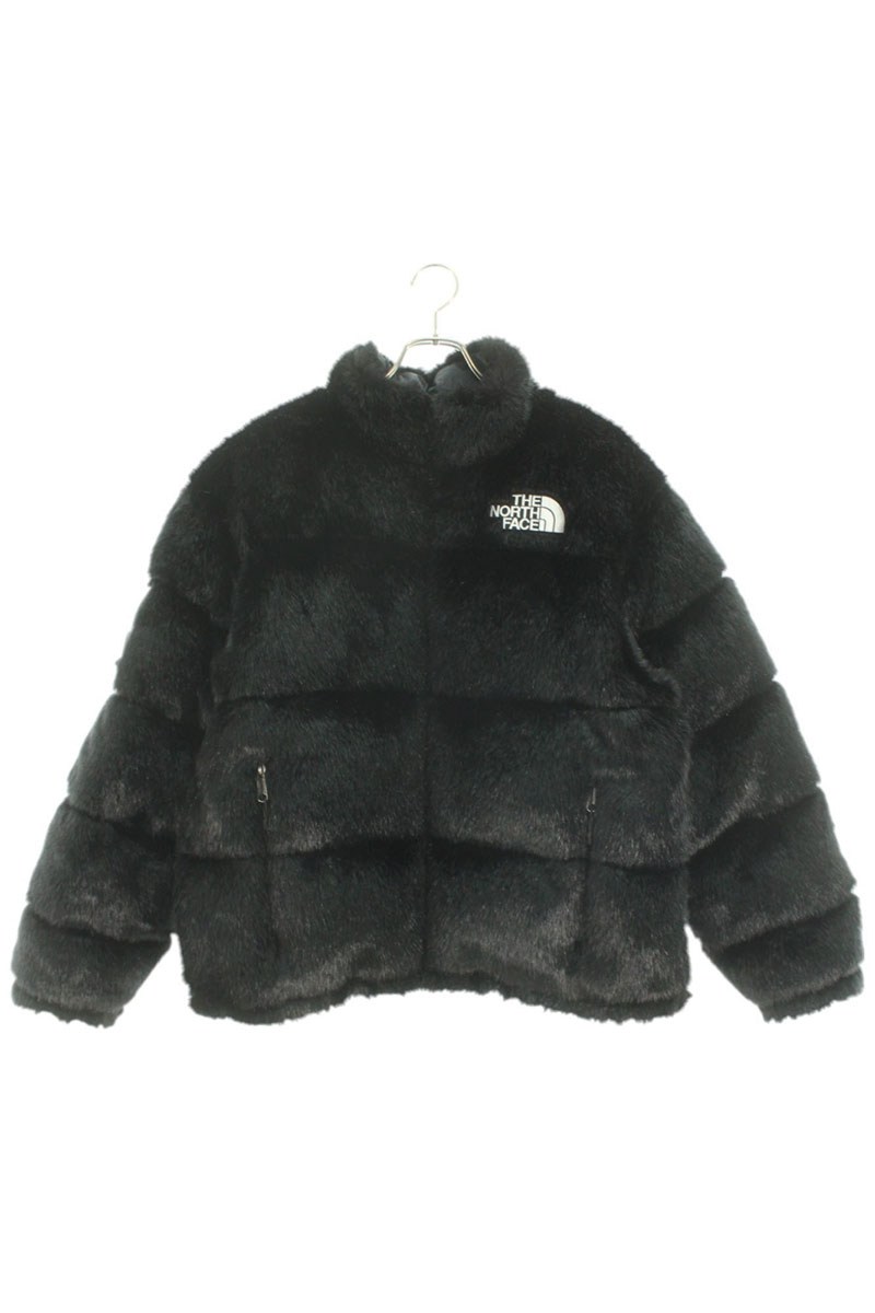 シュプリーム SUPREME ×ノースフェイス THE NORTH FACE サイズ:M 20AW Faux Fur Nuptse Jacket フェイクファーヌプシダウンジャケット(ブラック)【821052】【OM10】【メンズ】【中古】bb51#rinkan*B