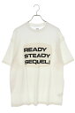 シークエル SEQUEL サイズ:XL 23AW SQ-23AW-ST-03 READY STEADYロゴプリントTシャツ(ホワイト)【802052】【BS99...