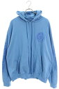 クロムハーツ Chrome Hearts サイズ:XL SWTSHRT PLVR LTD マイアミ限定袖フローラルパーカー(ライトブルー)【921052】【SJ...