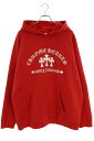 クロムハーツ Chrome Hearts サイズ:XXL SAILIN ON HD PLVR セメタリークロス刺繍プルオーバーパーカー(レッド)【102052】...