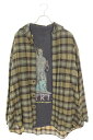 バレンシアガ BALENCIAGA サイズ:1 24AW 794656 TQM20 チェック柄レイヤードオーバーサイズ長袖シャツ(カーキ調)【202052】【S...