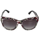 ドルチェアンドガッバーナ DOLCE & GABBANA サイズ:55□19-140 DG4270-F ローズフレームサングラス 眼鏡((フレーム)ホワイト×ブ...