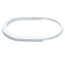 ティファニー TIFFANY&Co. サイズ:M ティファニーロック ナロー K18WGダイヤモンドバングル(ホワイトゴールド×クリア 15.16g)【4020...
