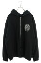 クロムハーツ Chrome Hearts サイズ:XXL SWTSHRT HD ZIP LTD マリブ限定ホースシュープリントジップアップパーカー(ブラック×シ...