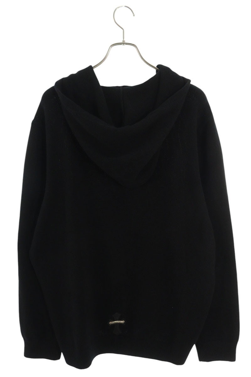 クロムハーツ Chrome Hearts サイズ:XL WAITING ROOM HD PLVR CSHMR クロスパッチ付きカシミアパーカー(ブラック)【51...