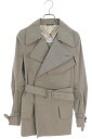 メゾンマルジェラ Maison Margiela サイズ:42 S51AM0193 ギャバジントレンチジャケットブルゾン(ベージュ)【602052】【BS99】【レディース】【中古】bb187#rinkan*B
