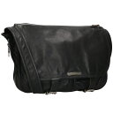 クロムハーツ Chrome Hearts サイズ:L SHOULDER BAG-LARGE ガンスリンガーストラップレザーショルダーバッグ(ブラック×シルバー)...