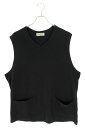 ヨウジヤマモトプールオム YOHJI YAMAMOTO POUR HOMME サイズ:3 HW-T88-985 Vネックコットンベスト(ブラック)【012052...