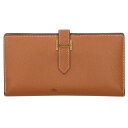 エルメス HERMES ベアンスフレ U刻印 G金具レザー長財布(ブラウン×ゴールド)【012052】【BS55】【小物】【中古】bb317#rinkan*B(4)