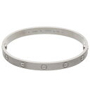 カルティエ Cartier サイズ:18 LOVE BRACELET ラブブレス K18WG ラブブレスレット(ホワイトゴールド 34.74g)【312052】...