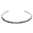 クロムハーツ Chrome Hearts BANGLE SCROLL スクロールバンド シルバーブレスレット(シルバー 17.56g)【512052】【NO0...