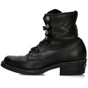 クロムハーツ Chrome Hearts サイズ:7.5E JOBMASTER ジョブマスター レザーブレードレースアップレザーブーツ(ブラック×シルバー)【3...
