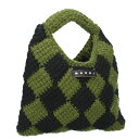 マルニ MARNI DIAMOND CROCHET M00995 M00RP 0MC08 ダイヤモンドクロシェットハンドバッグ(グリーン×ブラック)【1030...